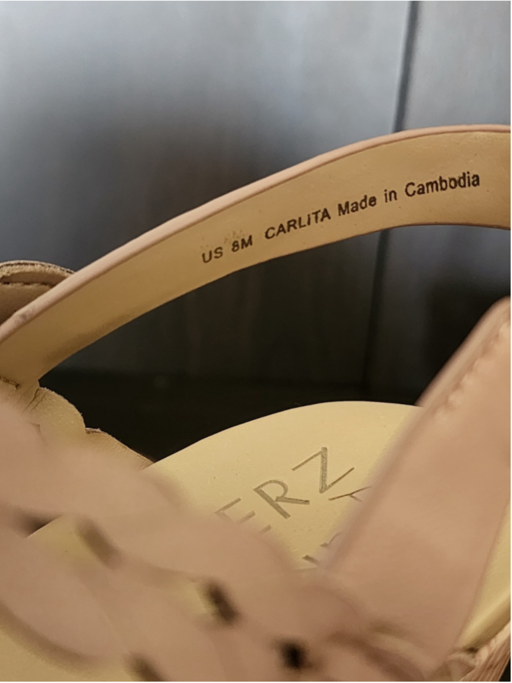 Naturalizer Carlita Leather Braided Wedge Sandals Platform 8 M Light Mauve Beige - Picture 12 of 15